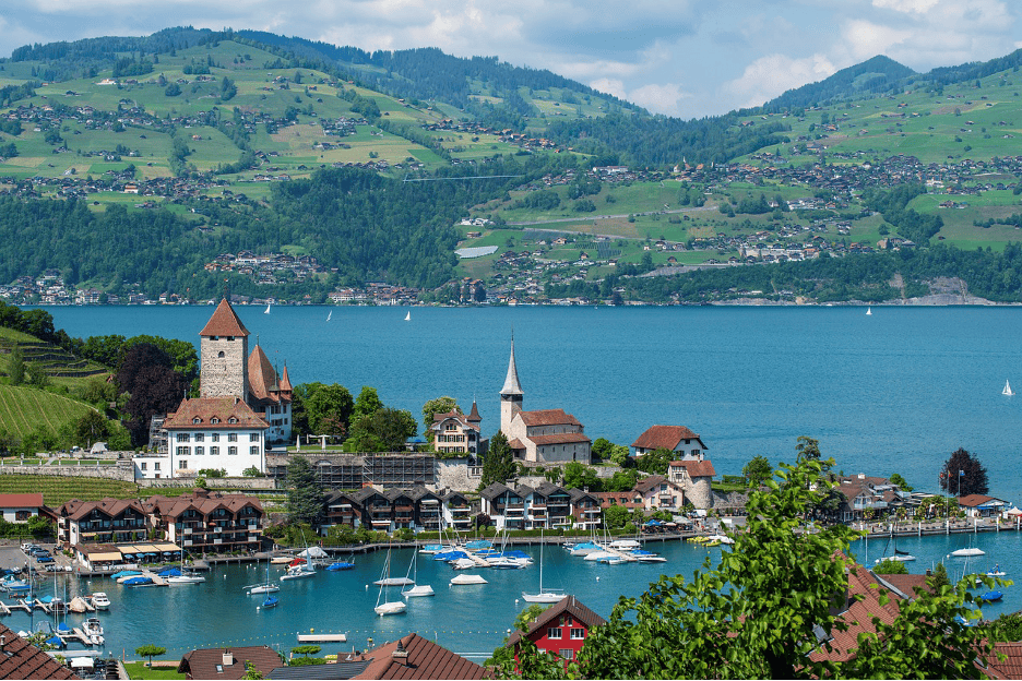 Spiez with its picturesque castle and Europe's most beautiful bay.