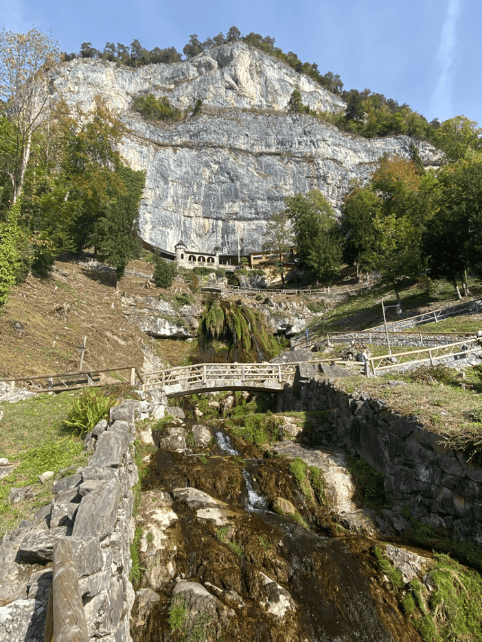St. Beatus Caves as viewed from below.