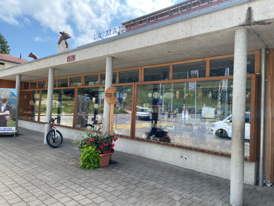 The "Maison de Gruyère" cheese factory, a famous spot where Gruyère cheese is produced in Switzerland.