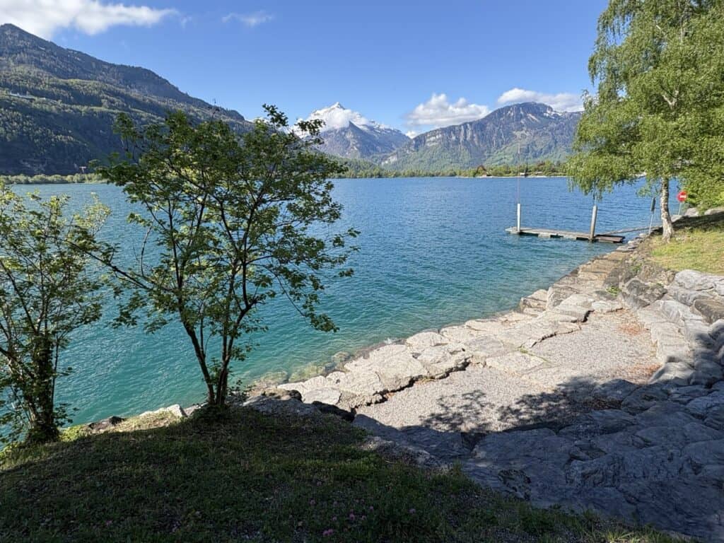 Lake Walensee view from Lago Mio lakeside