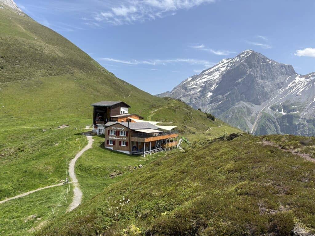 Restaurant Fürenalp with sunny terrace, a power spot to recharge in the mountains