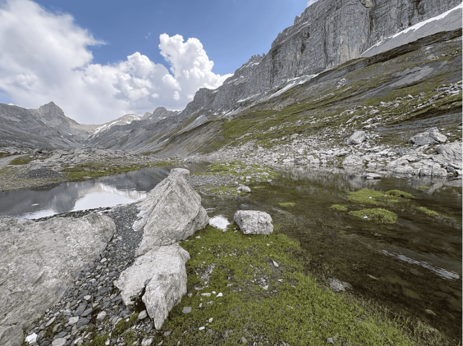 Stunning Alpine landscape around Glattalpsee in Switzerland