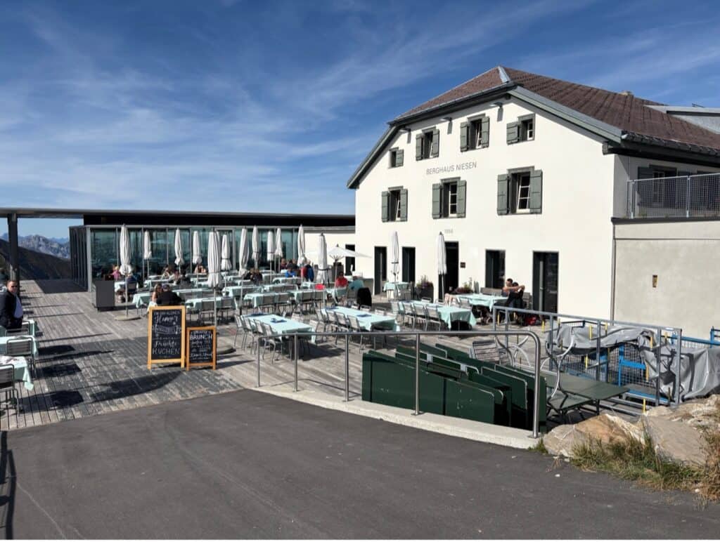 Berghaus Niesen Kulm on Mount Niesen, where visitors can dine or stay overnight