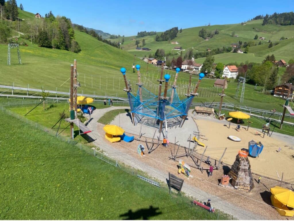 Children’s playground at the Kronberg cable car base station in Jakobsbad
Hotel Kurhaus Jakobsbad
Historic Hotel Kurhaus Jakobsbad nestled in the peaceful Appenzell countryside
New Section: How Much Does It Cost?
How Much Does a Visit to Kronberg Cost?
Kronberg is refreshingly accessible by Swiss standards, especially considering how much it offers for both hikers and families.
A round-trip cable car ride from Jakobsbad to the summit typically costs around CHF 38 for adults. If you have a Swiss Half Fare Card, expect to pay roughly CHF 19, and with a GA Travelcard, the ride is usually fully covered.

Children benefit from discounted rates, and families with a Junior Card can often bring kids along for free — making this a very budget-friendly mountain outing if you’re traveling with little ones.

If you want to add a playful element after your hike:

The mountain scooter ride costs approximately CHF 12–15, depending on the route.
The zipline park prices vary by course length and age, generally starting around CHF 25–30.
(Prices can change seasonally, so it’s always worth checking the official Kronberg website before you go — but this gives a realistic idea for planning.)
New Section: Where to Stay if You Want to Linger Longer
Where to Stay Near Kronberg: Hotel Kurhaus Jakobsbad
If Kronberg’s calm, grounding energy makes you want to stay overnight (and honestly, it probably will), Hotel Kurhaus Jakobsbad is a beautifully aligned choice.
Just a short walk from the cable car valley station, this historic spa hotel feels like an extension of the landscape rather than a break from it. The atmosphere is quiet, restorative, and intentionally slow — exactly what you want after a mindful hike.

Rooms are simple and comfortable rather than flashy, and many look out over rolling Appenzell hills that seem to soften your thoughts the longer you stare at them. The hotel is especially known for its wellness offerings, including spa treatments and a peaceful garden — perfect if you’re leaning into the healing, reset-style travel that Kronberg invites.

Staying here turns Kronberg from a half-day excursion into a deeply nourishing retreat, giving you time to let the experience settle instead of rushing back to everyday life.

Final SEO + Content Notes (Quick but Important)
Adding costs + accommodation significantly improves search intent satisfaction for:
“Kronberg hike Switzerland”
“Kronberg Appenzell energy trail”
Your personal energy experiences are a major strength — don’t dilute them.
This post now balances:
Inspiration (top of funnel)
Practical planning (mid-funnel)
Stay overnight suggestion (soft conversion opportunity)
If you want, next we can:
Lightly tighten the intro for even stronger intent alignment
Add a short “Is Kronberg Worth It?” section for skimmers
Optimize one or two H2s to avoid any “filler header” risk
Just tell me what you want to tackle next.
Can I include where to eat, summit restaurant with regional specialities or base station restaurant in the where to stay paragraph as well or should I write a separate paragraph? Could you help me write it please? Thank you in advance.
Great question — and you’re thinking about this exactly the right way from both a reader and SEO perspective.
Short answer
👉 Yes, you can include where to eat, but don’t fold it fully into the “Where to Stay” paragraph.
Best practice (and why)
I recommend a short, clearly labeled separate section, even if it’s just one compact paragraph.
Here’s why this works better:

Readers actively scan for food info (“Where can I eat?” is a different intent than “Where do I sleep?”)
It avoids diluting the emotional calm of your “Where to Stay” section
It helps Google understand that you’re covering practical visit planning, not just inspiration
It gives you space to highlight regional Appenzell specialties, which boosts EEAT and uniqueness
That said, the section can still be soft, atmospheric, and slow-travel aligned — not listy or transactional.
How I’d structure it on the page
Where to Stay Near Kronberg (Hotel Kurhaus Jakobsbad)
Where to Eat on Kronberg (and After the Hike) ← new H2 or H3
This keeps everything cohesive without jumbling intents.
Section Draft: Where to Eat on Kronberg (Summit + Base Station)
Here’s copy you can drop straight in, written in your tone:
Where to Eat on Kronberg (Summit and Valley)
If you work up an appetite on the Energy Trail — and chances are you will — Kronberg makes it easy to refuel without breaking the spell of the day.
Right at the summit, the mountain restaurant is a lovely place to linger a little longer. With panoramic views over the Appenzell hills and the Alpstein range, it serves regional Swiss specialties that feel hearty and grounding rather than heavy — the kind of food that tastes especially good after fresh air and quiet movement. It’s an ideal spot for a warm meal, a slice of cake, or simply a coffee enjoyed slowly, watching the clouds drift past.

Back down at the base station in Jakobsbad, you’ll find another welcoming restaurant that’s perfect if you prefer to eat after your descent. It’s casual, family-friendly, and a nice way to ease back into the valley — especially if you’ve added a mountain scooter ride or zipline adventure to your day.

Whether you choose to eat at the top or the bottom, the emphasis here isn’t on rushing through a meal, but on continuing the rhythm of the hike: local flavors, unhurried moments, and a sense of being well cared for by the place itself.

Optional tweak (if you want tighter flow)
If you want to lightly connect food and accommodation without merging sections, you can add one sentence at the end of your hotel paragraph:
Staying overnight also means you can enjoy a relaxed dinner nearby — either at the Kronberg summit restaurant earlier in the day or at one of the cozy eateries around Jakobsbad — without feeling the need to rush back to Zürich.
This keeps boundaries clean while reinforcing slow travel.
If you’d like, next we can:
Tighten this section for featured snippet potential
Add subtle Appenzell food specificity (without overclaiming)
Decide whether this should be an H2 or H3 based on your primary keyword
Just tell me 👍

Children’s playground at the Kronberg cable car base station in Jakobsbad
Hotel Kurhaus Jakobsbad
Historic Hotel Kurhaus Jakobsbad nestled in the peaceful Appenzell countryside
New Section: How Much Does It Cost?
How Much Does a Visit to Kronberg Cost?
Kronberg is refreshingly accessible by Swiss standards, especially considering how much it offers for both hikers and families.
A round-trip cable car ride from Jakobsbad to the summit typically costs around CHF 38 for adults. If you have a Swiss Half Fare Card, expect to pay roughly CHF 19, and with a GA Travelcard, the ride is usually fully covered.

Children benefit from discounted rates, and families with a Junior Card can often bring kids along for free — making this a very budget-friendly mountain outing if you’re traveling with little ones.

If you want to add a playful element after your hike:

The mountain scooter ride costs approximately CHF 12–15, depending on the route.
The zipline park prices vary by course length and age, generally starting around CHF 25–30.
(Prices can change seasonally, so it’s always worth checking the official Kronberg website before you go — but this gives a realistic idea for planning.)
New Section: Where to Stay if You Want to Linger Longer
Where to Stay Near Kronberg: Hotel Kurhaus Jakobsbad
If Kronberg’s calm, grounding energy makes you want to stay overnight (and honestly, it probably will), Hotel Kurhaus Jakobsbad is a beautifully aligned choice.
Just a short walk from the cable car valley station, this historic spa hotel feels like an extension of the landscape rather than a break from it. The atmosphere is quiet, restorative, and intentionally slow — exactly what you want after a mindful hike.

Rooms are simple and comfortable rather than flashy, and many look out over rolling Appenzell hills that seem to soften your thoughts the longer you stare at them. The hotel is especially known for its wellness offerings, including spa treatments and a peaceful garden — perfect if you’re leaning into the healing, reset-style travel that Kronberg invites.

Staying here turns Kronberg from a half-day excursion into a deeply nourishing retreat, giving you time to let the experience settle instead of rushing back to everyday life.

Final SEO + Content Notes (Quick but Important)
Adding costs + accommodation significantly improves search intent satisfaction for:
“Kronberg hike Switzerland”
“Kronberg Appenzell energy trail”
Your personal energy experiences are a major strength — don’t dilute them.
This post now balances:
Inspiration (top of funnel)
Practical planning (mid-funnel)
Stay overnight suggestion (soft conversion opportunity)
If you want, next we can:
Lightly tighten the intro for even stronger intent alignment
Add a short “Is Kronberg Worth It?” section for skimmers
Optimize one or two H2s to avoid any “filler header” risk
Just tell me what you want to tackle next.
Can I include where to eat, summit restaurant with regional specialities or base station restaurant in the where to stay paragraph as well or should I write a separate paragraph? Could you help me write it please? Thank you in advance.
Great question — and you’re thinking about this exactly the right way from both a reader and SEO perspective.
Short answer
👉 Yes, you can include where to eat, but don’t fold it fully into the “Where to Stay” paragraph.
Best practice (and why)
I recommend a short, clearly labeled separate section, even if it’s just one compact paragraph.
Here’s why this works better:

Readers actively scan for food info (“Where can I eat?” is a different intent than “Where do I sleep?”)
It avoids diluting the emotional calm of your “Where to Stay” section
It helps Google understand that you’re covering practical visit planning, not just inspiration
It gives you space to highlight regional Appenzell specialties, which boosts EEAT and uniqueness
That said, the section can still be soft, atmospheric, and slow-travel aligned — not listy or transactional.
How I’d structure it on the page
Where to Stay Near Kronberg (Hotel Kurhaus Jakobsbad)
Where to Eat on Kronberg (and After the Hike) ← new H2 or H3
This keeps everything cohesive without jumbling intents.
Section Draft: Where to Eat on Kronberg (Summit + Base Station)
Here’s copy you can drop straight in, written in your tone:
Where to Eat on Kronberg (Summit and Valley)
If you work up an appetite on the Energy Trail — and chances are you will — Kronberg makes it easy to refuel without breaking the spell of the day.
Right at the summit, the mountain restaurant is a lovely place to linger a little longer. With panoramic views over the Appenzell hills and the Alpstein range, it serves regional Swiss specialties that feel hearty and grounding rather than heavy — the kind of food that tastes especially good after fresh air and quiet movement. It’s an ideal spot for a warm meal, a slice of cake, or simply a coffee enjoyed slowly, watching the clouds drift past.

Back down at the base station in Jakobsbad, you’ll find another welcoming restaurant that’s perfect if you prefer to eat after your descent. It’s casual, family-friendly, and a nice way to ease back into the valley — especially if you’ve added a mountain scooter ride or zipline adventure to your day.

Whether you choose to eat at the top or the bottom, the emphasis here isn’t on rushing through a meal, but on continuing the rhythm of the hike: local flavors, unhurried moments, and a sense of being well cared for by the place itself.

Optional tweak (if you want tighter flow)
If you want to lightly connect food and accommodation without merging sections, you can add one sentence at the end of your hotel paragraph:
Staying overnight also means you can enjoy a relaxed dinner nearby — either at the Kronberg summit restaurant earlier in the day or at one of the cozy eateries around Jakobsbad — without feeling the need to rush back to Zürich.
This keeps boundaries clean while reinforcing slow travel.
If you’d like, next we can:
Tighten this section for featured snippet potential
Add subtle Appenzell food specificity (without overclaiming)
Decide whether this should be an H2 or H3 based on your primary keyword
Just tell me 👍



Children’s playground at the Kronberg cable car base station in Jakobsbad. 


