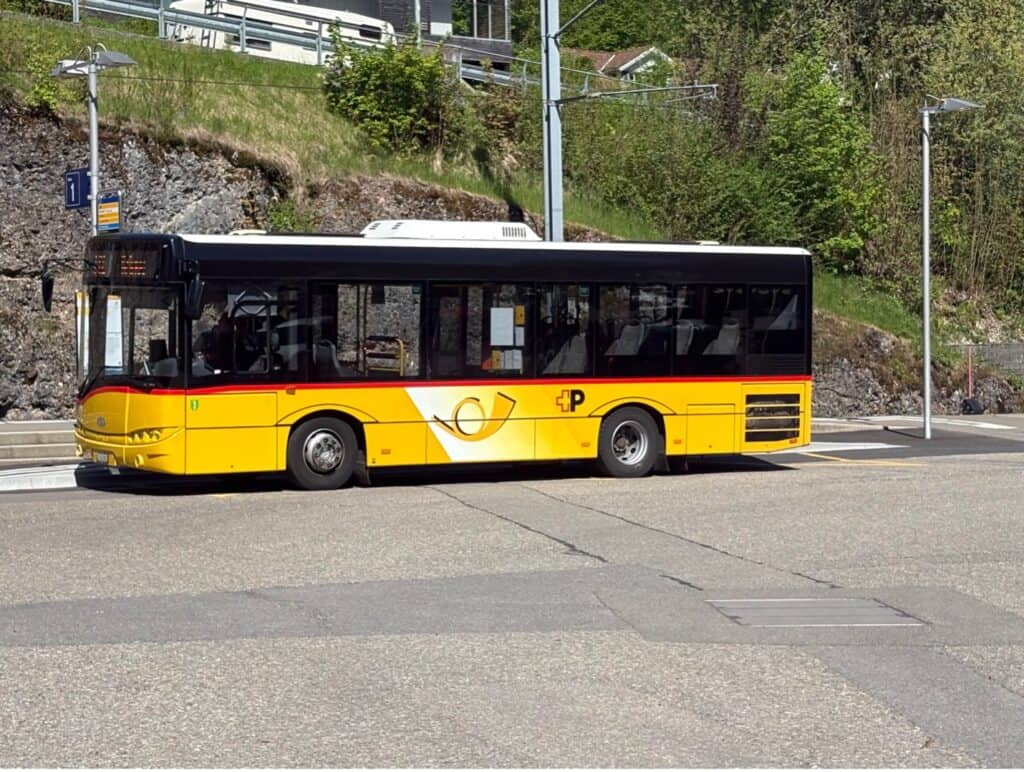 Yellow Swiss Postbus