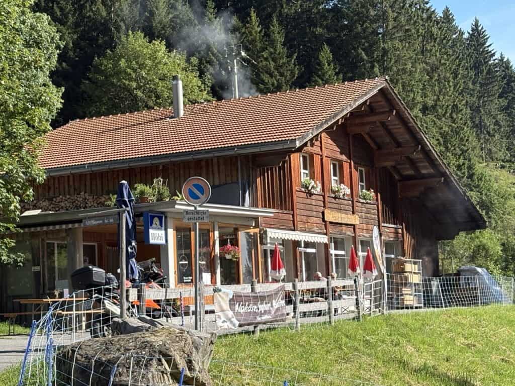 Alpsennerei Höhi-Voralp, a chalet-style building housing a traditional Swiss cheese dairy.