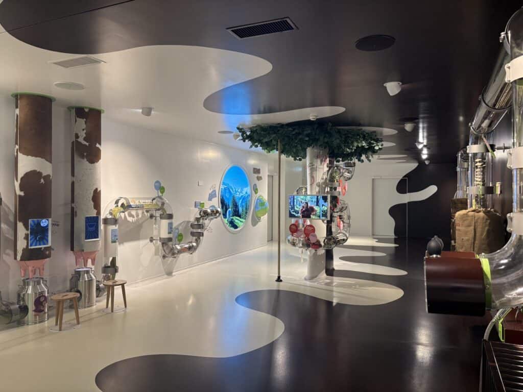 Inside the Chocolarium Maestrani Chocolate Factory Museum in Switzerland