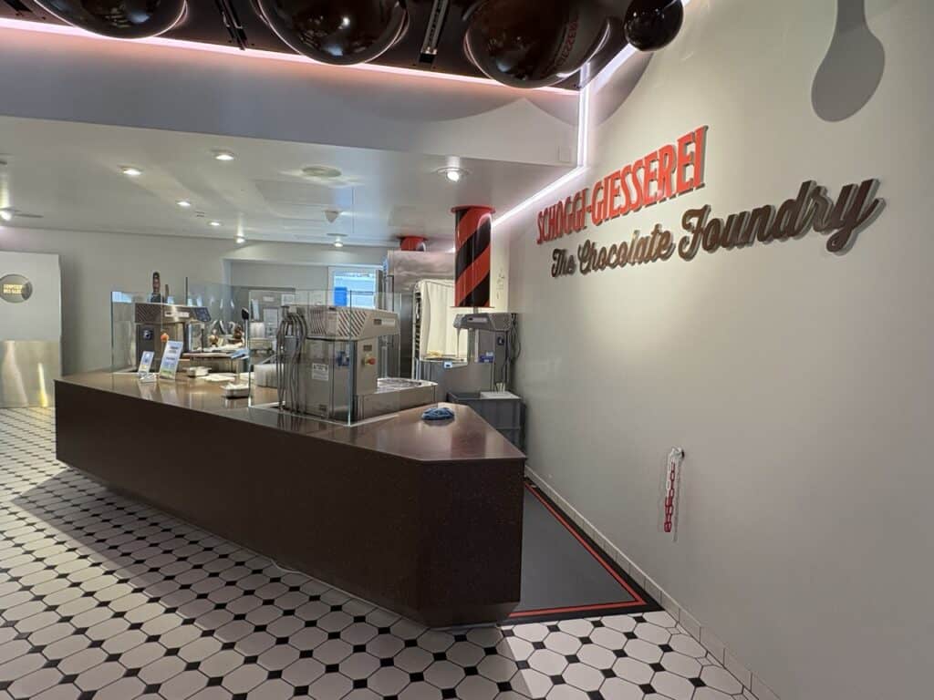 The Chocolate Foundry at the Maestrani Chocolarium chocolate factory museum in Switzerland.