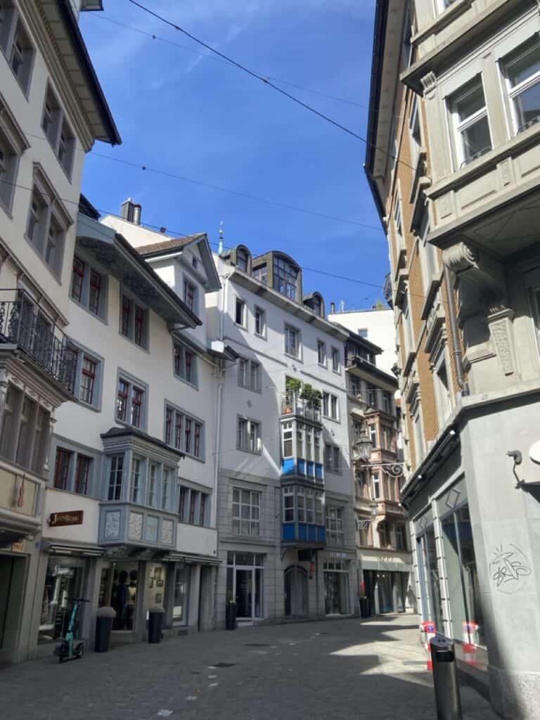 Strolling through the historic Old Town with colorful buildings and oriel bay windows is one of the best things to do in St. Gallen..