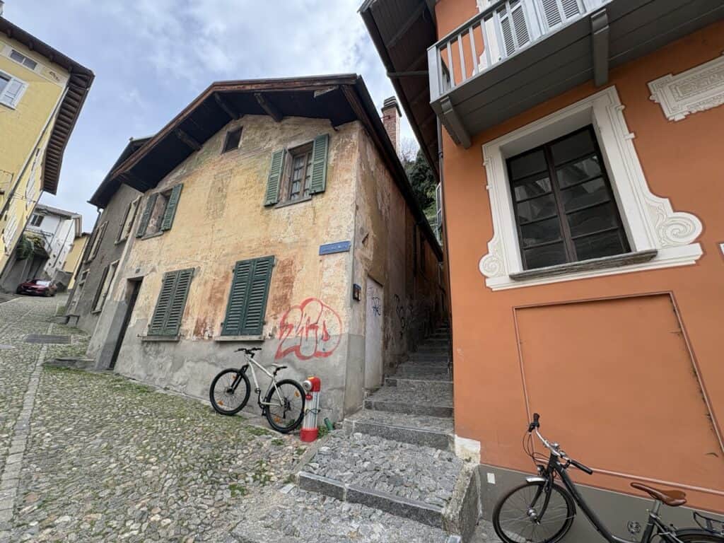 Path leading up to Montebello Castle from the Old Town of Bellinzona