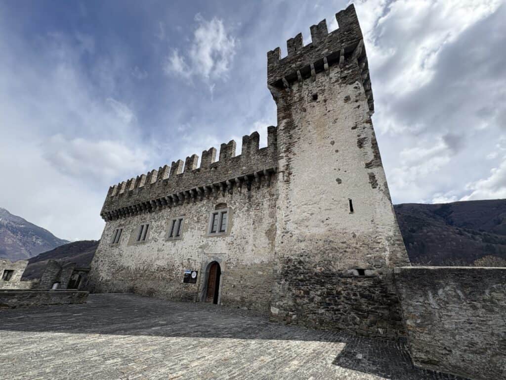 Historic Sasso Corbaro castle in Bellinzona