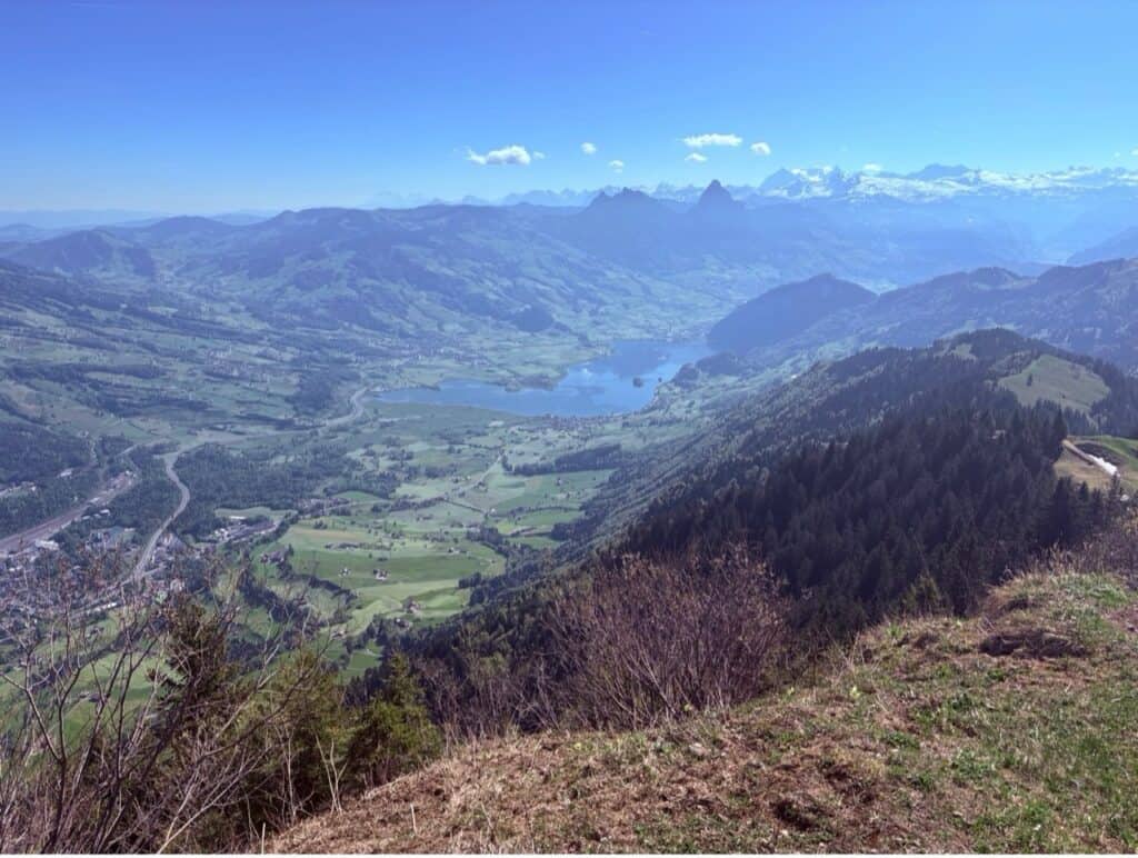 Sweeping view from Rigi Scheidegg overlooking the lake and surrounding alpine landscape