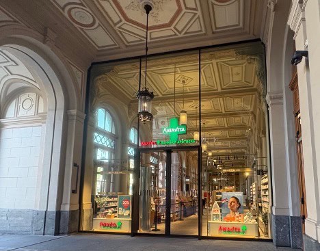 Amavita Pharmacy (Apotheke) in Switzerland, which is also open on Sundays