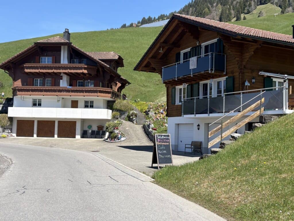 Self-service garage shop at Wägitalersee lake