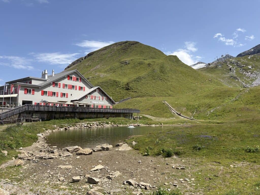 Mountain restaurant at Jochpass, offering a scenic place to rest and enjoy the alpine surroundings.